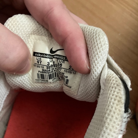 Nike Air Max Sneakers in White, Black, and Red - Picture 10 of 11